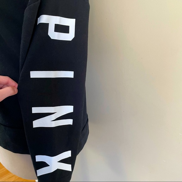 PINK hoodie w/ crisscross drawstrings - Picture 2 of 6